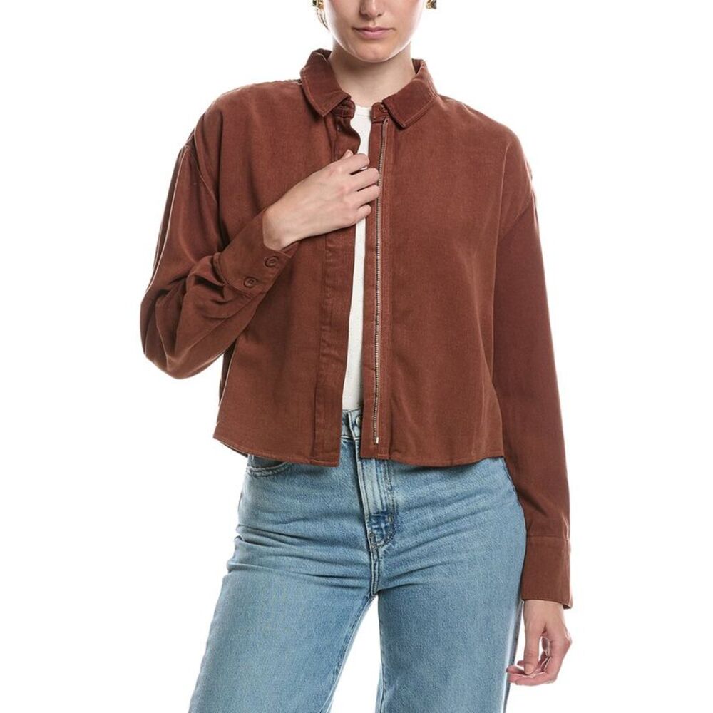 Bella Dahl Womens Oversized Cropped Shacket